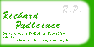 richard pudleiner business card